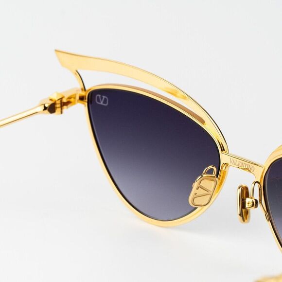 Valentino Women Sunglasses Titanium Gold Grey Cat Eye V - GLASSLINER VLS-118A-55 main image 9